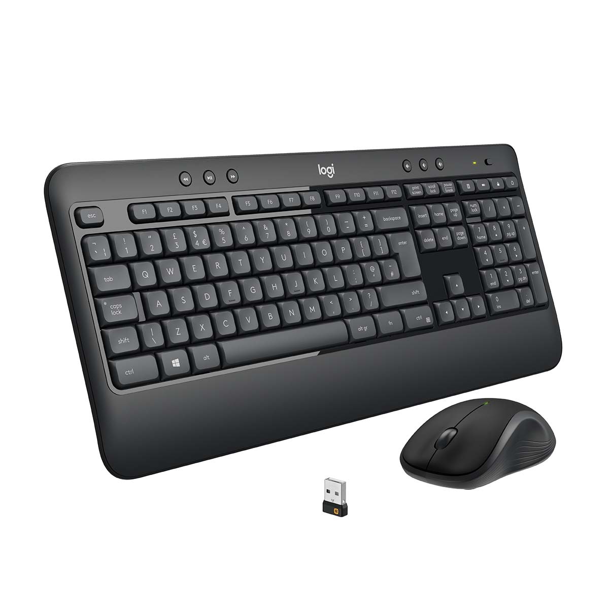 brand Praktisch Gedrag MK850 Draadloze Muis en toetsenbord Combiverpakking Kantoor USB US  International Zwart - PC-Flex